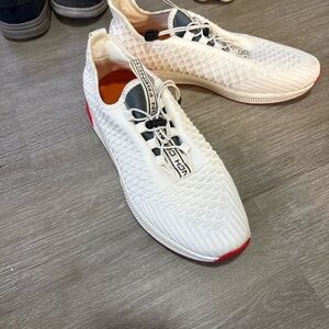 French Connection White and Red Sneakers